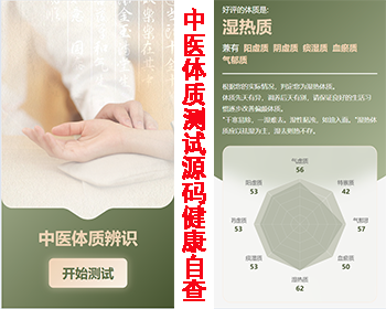 精品版运营版中医测试体质中医体质测试源码健康自查体质辨识 九种体质养生手机PC自适应