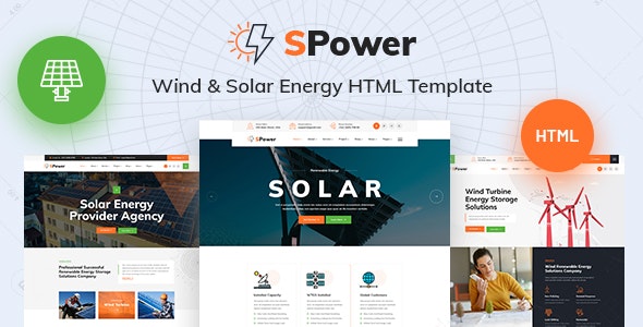 太阳能风能等新能源企业网站HTML模板 – SPower