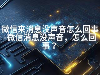 微信来消息没声音怎么回事-微信消息没声音，怎么回事？-2345资源网 - 精品建站资源与技术分享平台