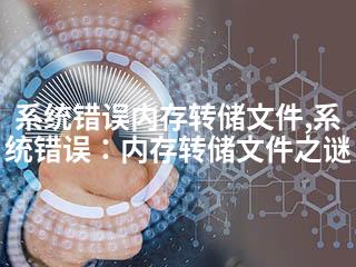 系统错误内存转储文件,系统错误：内存转储文件之谜-2345资源网 - 精品建站资源与技术分享平台