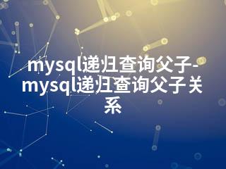 mysql递归查询父子-mysql递归查询父子关系-2345资源网 - 精品建站资源与技术分享平台
