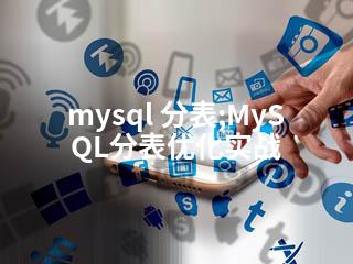 mysql 分表;MySQL分表优化实战-2345资源网 - 精品建站资源与技术分享平台