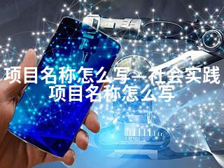 项目名称怎么写—社会实践项目名称怎么写-2345资源网 - 精品建站资源与技术分享平台