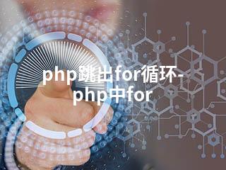 php跳出for循环-php中for-2345资源网 - 精品建站资源与技术分享平台