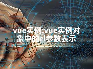 vue实例;vue实例对象中的el参数表示-2345资源网 - 精品建站资源与技术分享平台