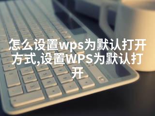 怎么设置wps为默认打开方式,设置WPS为默认打开-2345资源网 - 精品建站资源与技术分享平台