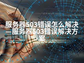 服务器503错误怎么解决—服务器503错误解决方案-2345资源网 - 精品建站资源与技术分享平台