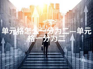 单元格怎么一分为二—单元格一分为二-2345资源网 - 精品建站资源与技术分享平台