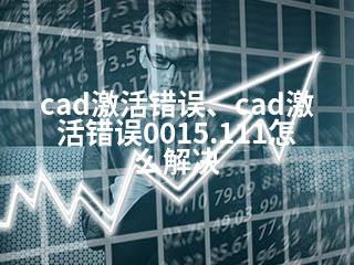cad激活错误、cad激活错误0015.111怎么解决-2345资源网 - 精品建站资源与技术分享平台