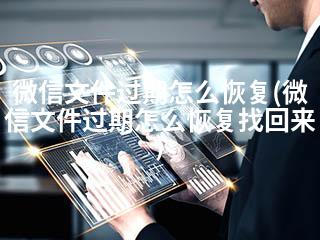 微信文件过期怎么恢复(微信文件过期怎么恢复找回来)-2345资源网 - 精品建站资源与技术分享平台