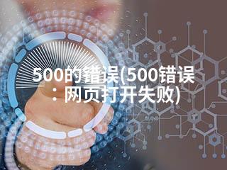 500的错误(500错误：网页打开失败)-2345资源网 - 精品建站资源与技术分享平台
