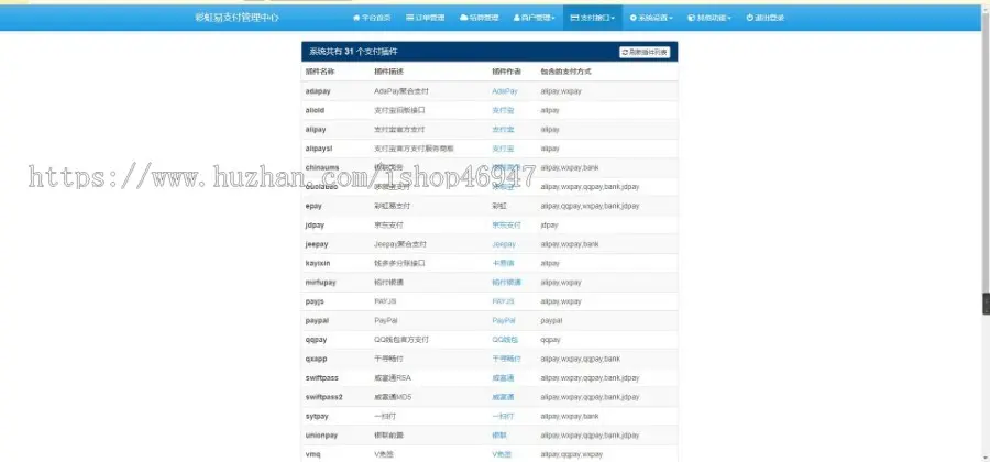 2022新版彩虹易支付系统源码/运营版/支持当面付/通道轮询/第三方支付免签约运营版