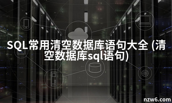 SQL常用清空数据库语句大全 (清空数据库sql语句) - 牛站网络