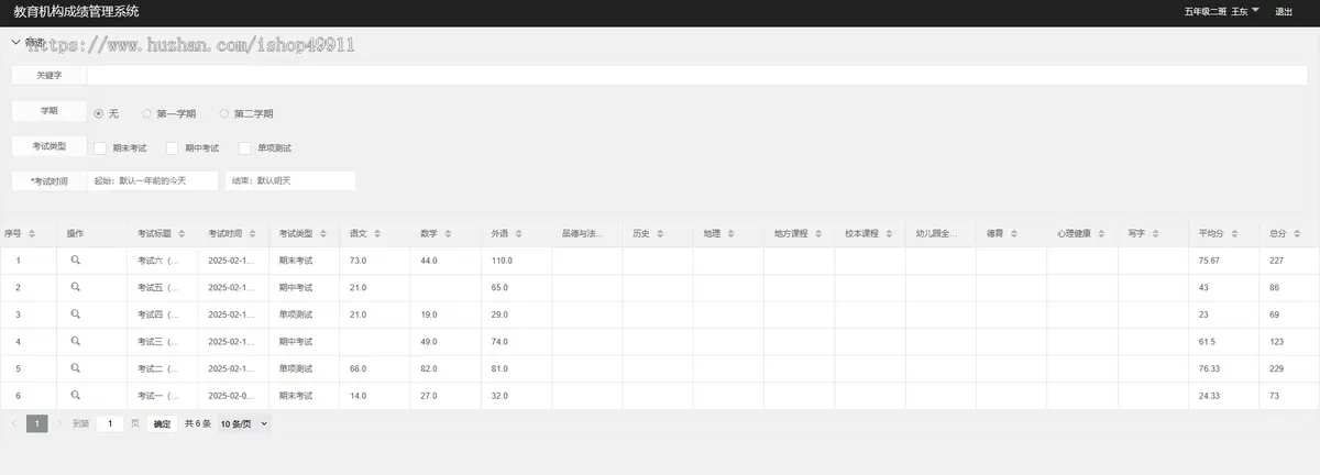 教育机构成绩管理系统-ThinkPHP
