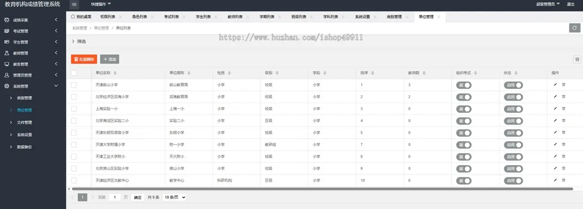 教育机构成绩管理系统-ThinkPHP